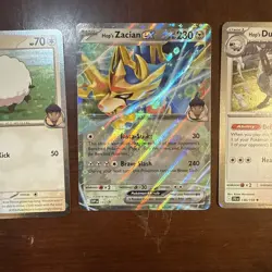 Hop's Zacian ex 193 Black Star Promo w/ Hop's Wooloo & Dubwool Pokemon - Image 3