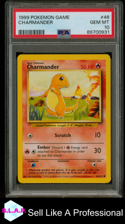 CHARMANDER POKEMON GAME 1999 46 PSA 10 - Image 1