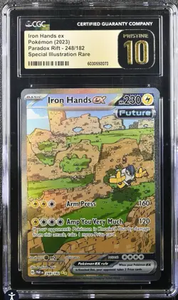 Iron Hands EX #248/182 Paradox Rift SIR CGC 10 PRISTINE *POP 12* Pokemon - Image 1