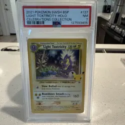 Light Toxtricity SWSH137 Celebrations Holo Black Star Promo Pokemon TCG PSA 7 - Image 1