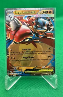 Mega Lucario ex 077/132 Double Rare Mega Evolution Base Set Pokemon (English) - Image 1