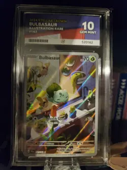 Pokemon TCG Bulbasaur 143/142 Stellar Crown ACE 10 PERFECT SUBGRADES - Image 1