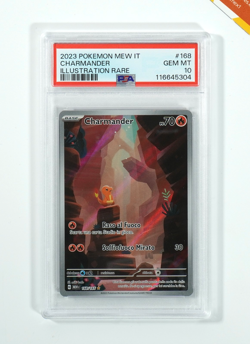 Pokemon PSA 10 Charmander #168 MEW IT Illustration Rare 2023 Italiano - Image 1