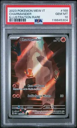 Pokemon PSA 10 Charmander #168 MEW IT Illustration Rare 2023 Italiano - Image 2