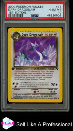 DARK DRAGONAIR 1ST EDITION POKEMON ROCKET 2000 33 PSA 10 - Image 1