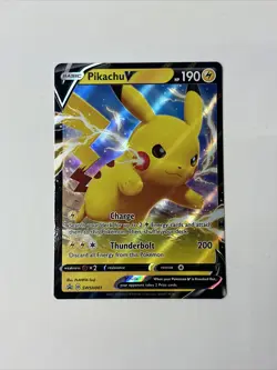 Pokemon TCG Pikachu V SWSH Black Star Promos SWSH061 Holo Promo - Image 1