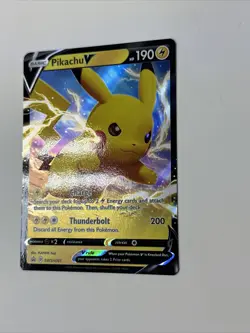 Pokemon TCG Pikachu V SWSH Black Star Promos SWSH061 Holo Promo - Image 2