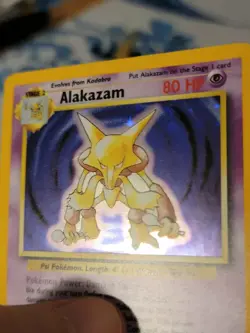 Pokemon TCG Alakazam 1/102 Base Set Unlimited Holo Rare Vintage WOTC LP - Image 3