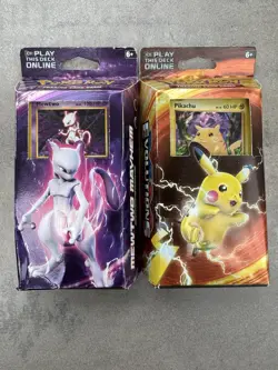 Pikachu Power & Mewtwo Mayhem XY Evolutions Theme Deck Pokemon Cracked Ice Holo - Image 1