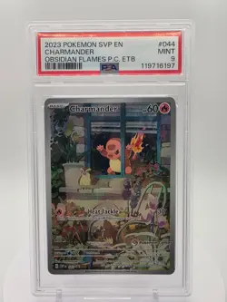 2023 Pokemon Charmander 2023 S& V: BSP #SVP044 O.F. (Pokemon Center Stamp) PSA 9 - Image 1