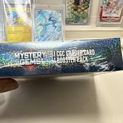 Pokemon Mystery Gems 1 CGC Graded Card & 1 Booster Pack 2025! New Sealed Box! - Image 3