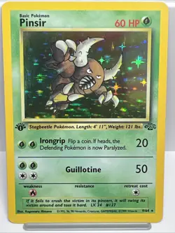 Pinsir 9/64 Jungle 1st Edition Holo Rare Pokemon Card 1999. NM+ - Image 1
