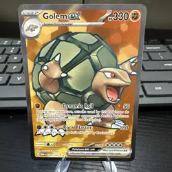 Pokemon Golem EX TCG Full Art Holo Rare Card 189/165 Scarlet & Violet 151 NM - Image 1