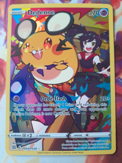 Dedenne TG07/TG30 SWSH Brilliant Stars Full Art Holo Ultra Rare Pokemon Card NM - Image 1