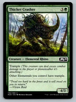 Thicket Crasher Magic the Gathering Core Set 2020 M20 MTG Card FREE SHIPPING ! - Image 1