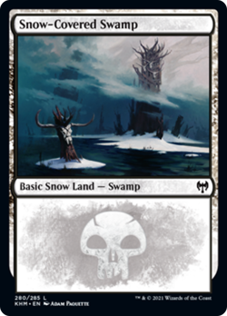 Snow-Covered Swamp (280) FOIL Kaldheim NM Common MAGIC GATHERING CARD ABUGames - Image 1