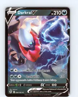 Pokemon TCG Darkrai V SWSH Astral Radiance 098/189 Ultra Holo Rare Card NM - Image 1