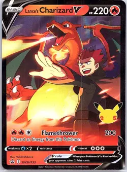 Lance's Charizard V SWSH133 - Regular Size - Pokemon Card - NM - Image 1