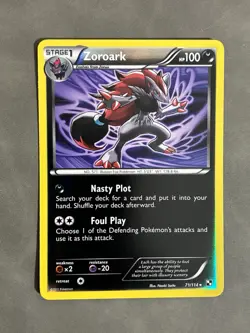 Zoroark Black & White 71/114 Holo Pokemon Trading Card - Image 1