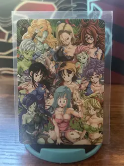 Android 18 Dragon Ball Z Art Card Glitter Holo NM Collectible Anime Waifu CCG - Image 2