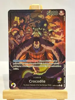 One Piece Card Game: Crocodile Custom Card Rare HQ Proxy OP04-058 - Image 1