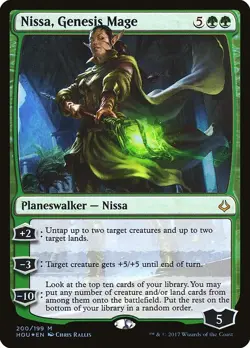 Nissa, Genesis Mage Foil - Hour Of Devastation MTG-LP - Image 1