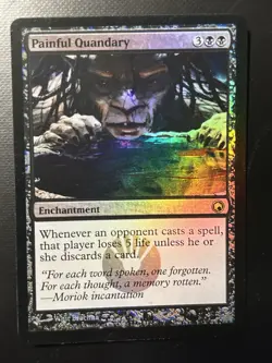 FOIL Painful Quandary |MtG Magic Scars of Mirrodin |English |Lightly Played (LP) - Image 1