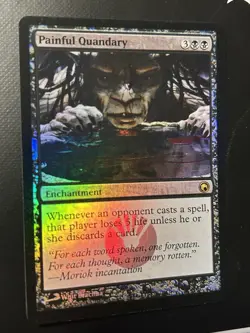 FOIL Painful Quandary |MtG Magic Scars of Mirrodin |English |Lightly Played (LP) - Image 2