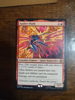 MTG - Spider-Punk - Rare Regular #92 - Spider-Man NM - Image 1