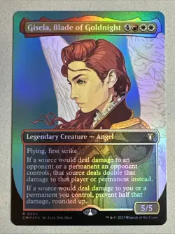 MTG / Gisela, Blade of Goldnight / CMM / #682 / FOIL (Borderless) / Rare / NM - Image 1