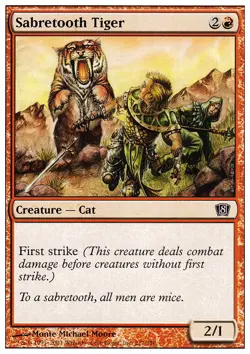 Sabretooth Tiger - 8th Edition #217 MTG Magic The Gathering - Image 1