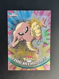 2000 Topps Chrome Pokemon TV Animation Edition Series 2 Foil #106 Hitmonlee - Image 1