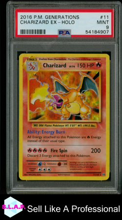 CHARIZARD EX GENERATIONS POKEMON XY GENERATIONS 2016 11 PSA 9 - Image 1