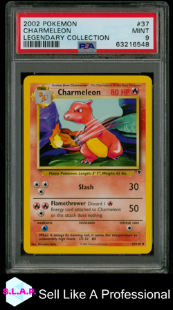 CHARMELEON LEGENDARY COLLECTION POKEMON LEGENDARY COLLECTION 2002 37 PSA 9 - Image 1