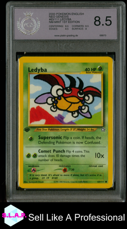 LEDYBA 2000 POKEMON ENGLISH NEO GENESIS 63/111 1ST EDITION PGS 8.5 - Image 1
