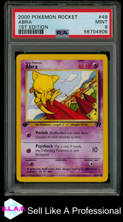 ABRA POKEMON 1ST. EDITION TEAM ROCKET 49/82 2000 ENGLISCH PSA 9 - Image 1