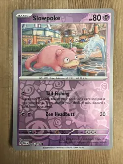 Pokemon TCG Slowpoke Scarlet & Violet - Paldea Evolved 085/193 Reverse Holo... - Image 1