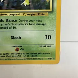 Scyther Holo 10/64 ERROR No Symbol - Jungle Pokemon - Image 4