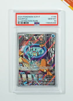 Pokemon PSA 10 Squirtle #148 Corona Astrale Illustration Rare 2024 Italiano - Image 1