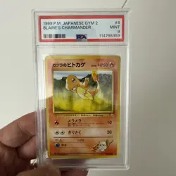 1999 Pokemon Japanese Gym 2 Blaine's Charmander #4 - PSA 9 - Image 1
