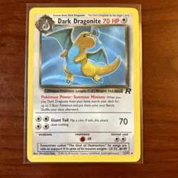 Pokemon TCG 1999 Team Rocket Evolution Line Dark Dratini Dragonair Dragonite - Image 2
