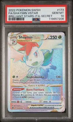 Pokemon PSA 10 Shaymin Vstar #173 Full Art Astri Lucenti 2022 Italiano - Image 2