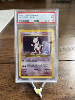 1999 MewTwo HOLO PSA 5 Pokemon Base Set Unlimited #10 - Image 1
