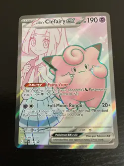 2025 POKEMON SCARLET & VIOLET LILLIE'S CLEFAIRY EX SVP 195 PROMO - Image 1