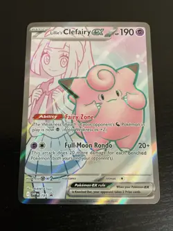 2025 POKEMON SCARLET & VIOLET LILLIE'S CLEFAIRY EX SVP 195 PROMO - Image 3