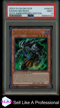 EXODIA NECROSS YU-GI-OH! MINT DARK CRISIS (25TH ANN. ED) 20 2023 ENGLISCH PSA 9 - Image 1