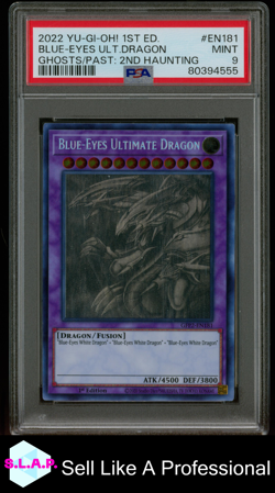 BLUES-EYES ULT DRAGON YU-GI-OH! GHOSTS FROM/PAST 2ND HAUNTING 181 2022 EN PSA 9 - Image 1