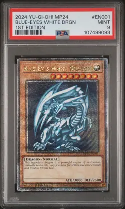 2024 YU-GI-OH! MP24-25TH ANV TIN: DUELING MIRRORS BLUE-EYES WHITE DRAGON PSA 9 - Image 1