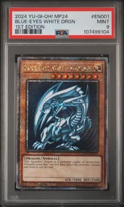 2024 YU-GI-OH! MP24-25TH ANV TIN: DUELING MIRRORS BLUE-EYES WHITE DRAGON PSA 9 - Image 1