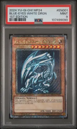2024 YU-GI-OH! MP24-25TH ANV TIN: DUELING MIRRORS BLUE-EYES WHITE DRAGON PSA 9 - Image 1